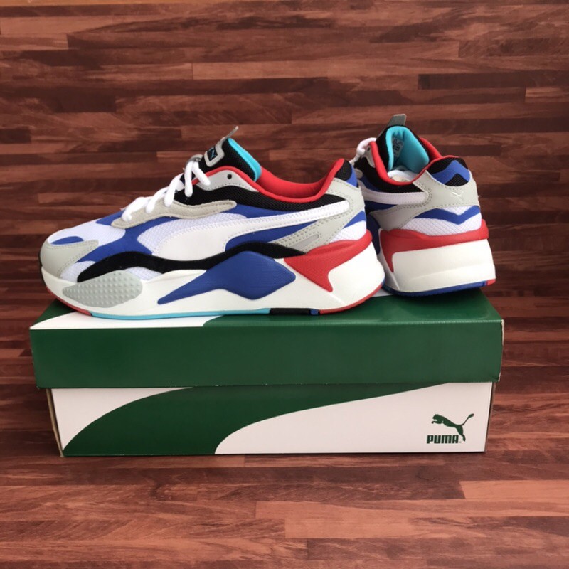 puma puzzle trainers white