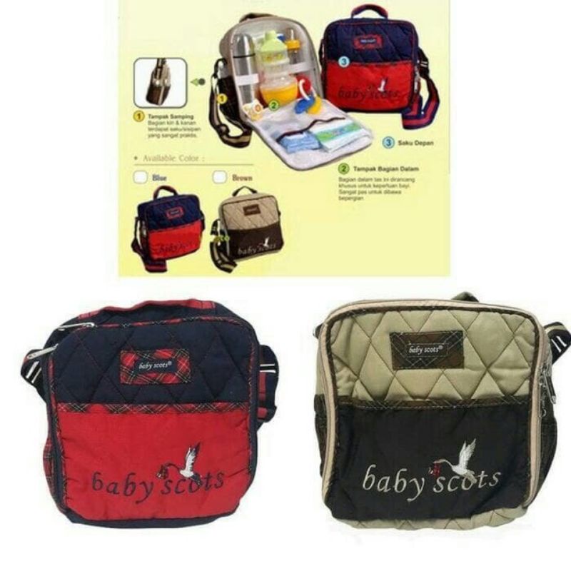 Tas Bayi Kecil BABY SCOT / Tas Bayi Kecil Murah / Diaper Bag / Tas tempat botol susu