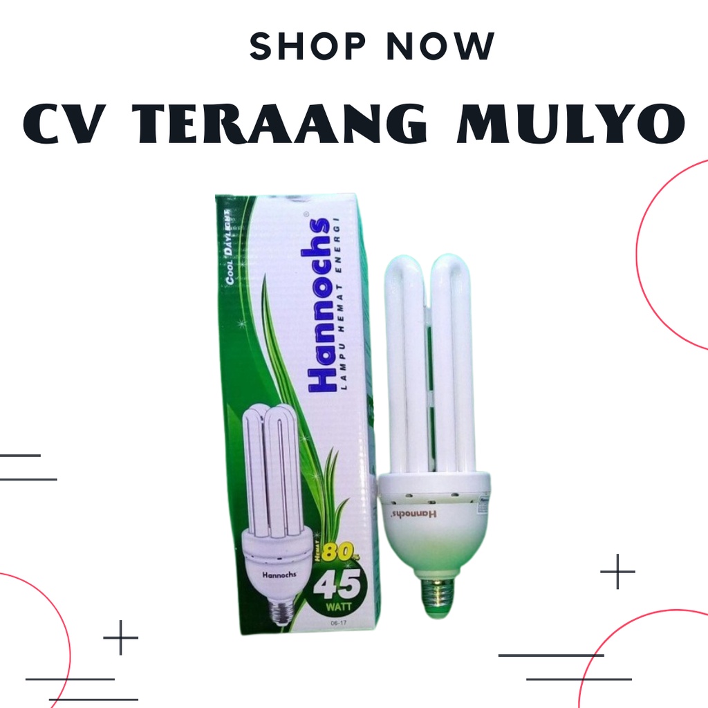 Lampu PLC / Lampu Jari 45 Watt Jumbo Nyala Putih / CDL - Hannochs