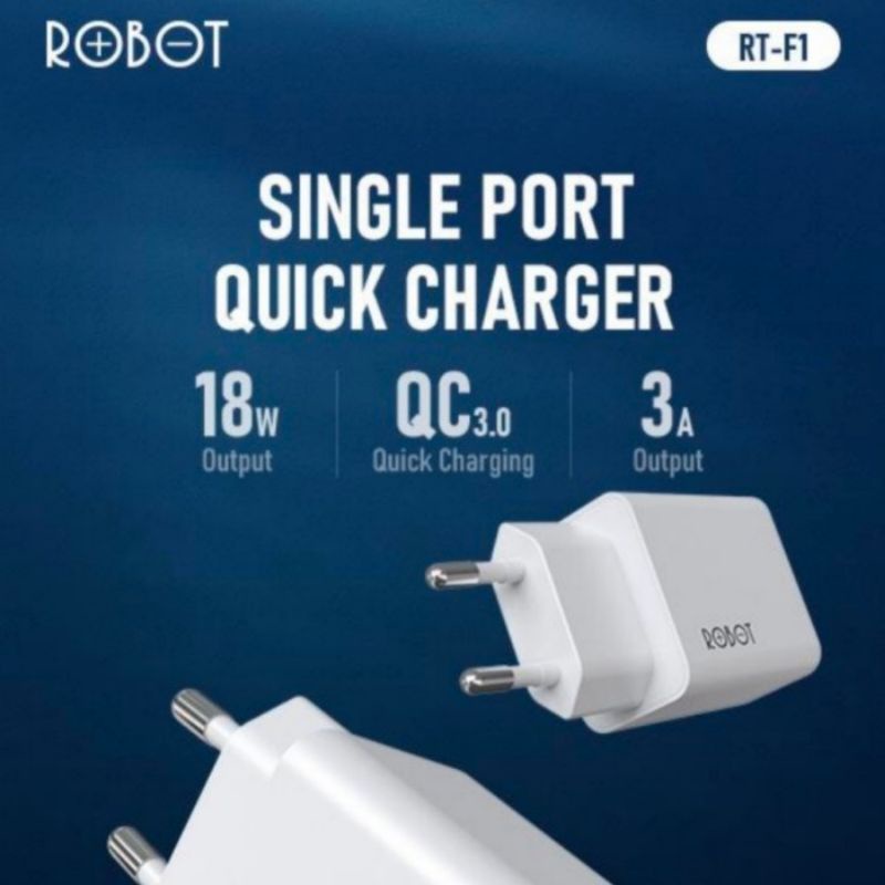 Charger Robot RT-F1 Quick Charger 3A 18W (Tanpa Kabel)