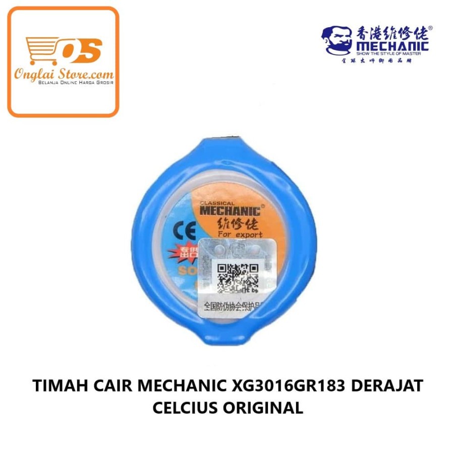 TIMAH CAIR MECHANIC XG30 TIMAH SOLDER 16GR EXPORT PASTA SOLDER 183 DERAJAT CELCIUS ORIGINAL