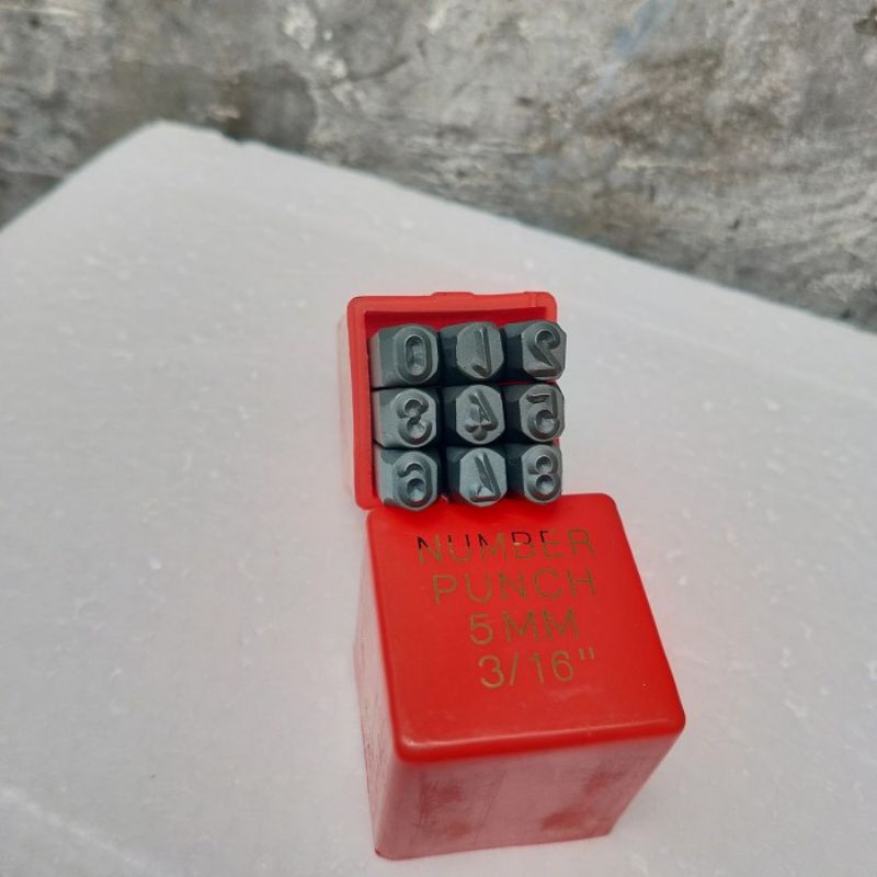 mata ketok angka 4 mm - mata ketok nomor 4 mm