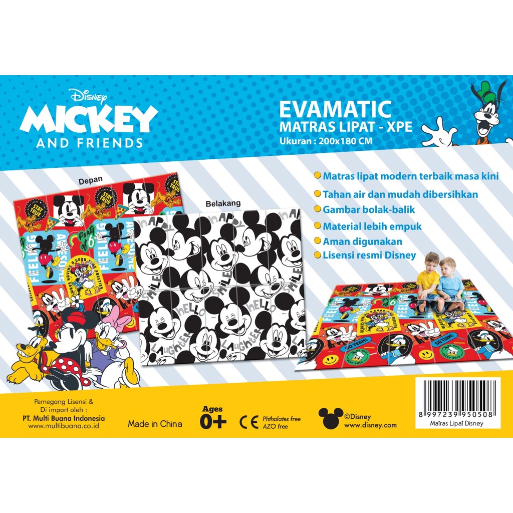 KARPET MATRAS LIPAT EVAMATIC | PLAYMATS LIPAT EVAMATIC MICKEY XPE EPE