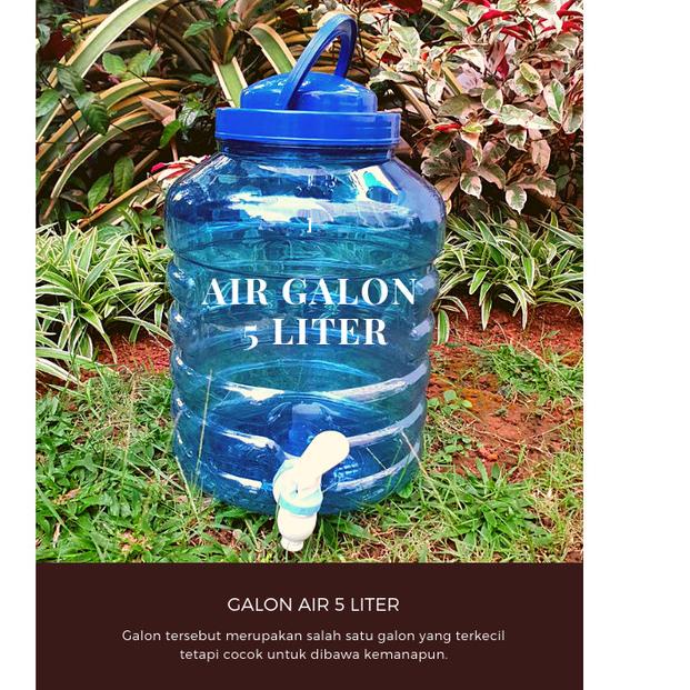 ♠ Air Galon / Galon Air 5 Liter Tambah Keran ❅
