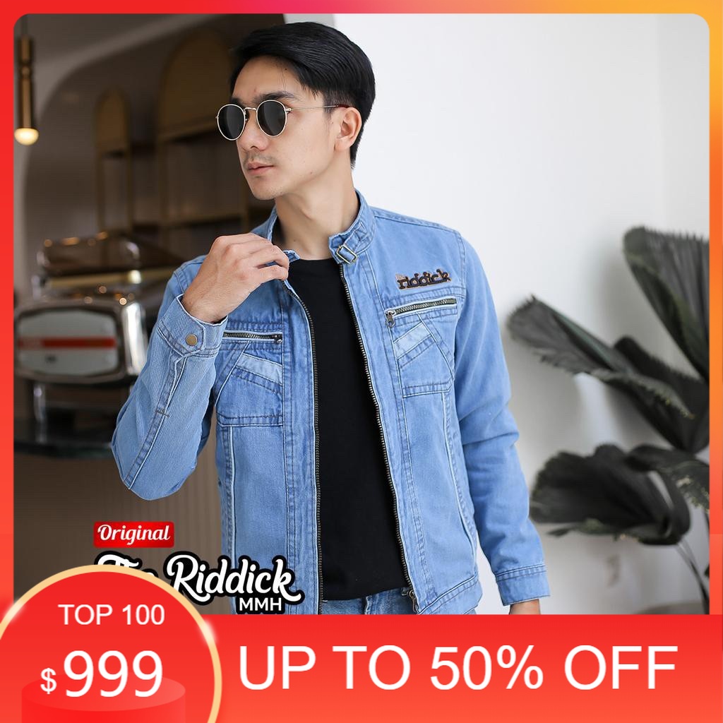 Jaket Pria Jeans Jaket Levis Pria Keren Murah The Riddik Jaket Pria Ukuran L  XL & XXL Color BIO BLI