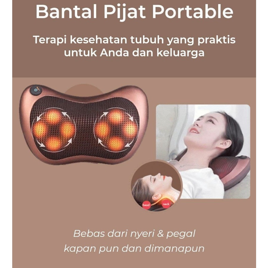 Bantal Pijat Portabel Portable Massage Pillow