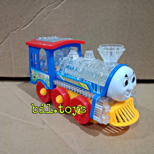 MAINAN KERETA THOMAS FUNNY LOCO BATRE LAMPU