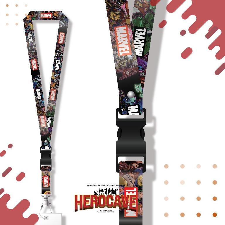 

[PRODUK QMMZV] Lanyard Marvel/Avengers [FREE RING/KARET VAPE]Lanyard Tissue Phone, ID Name Tag VTL