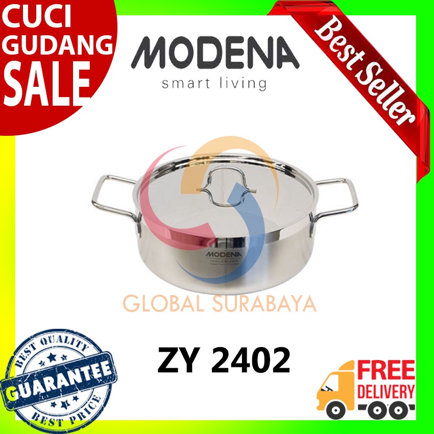MODENA WALDEMAR ZY 2402 INDUCTION SAUTEUSE PAN STAINLESS STEEL