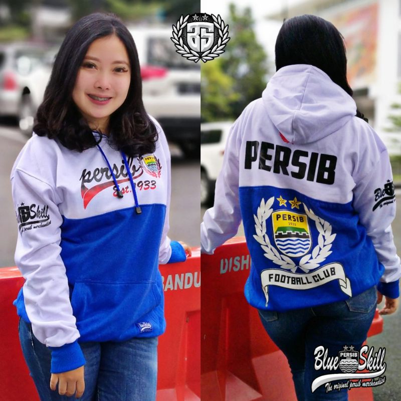 TERLARIS sweater PERSIB kombinasi Est.1933 FOOTBALL CLUB / jaket sweater hoodie persib / jaket sweater persib untuk pria dan wanita