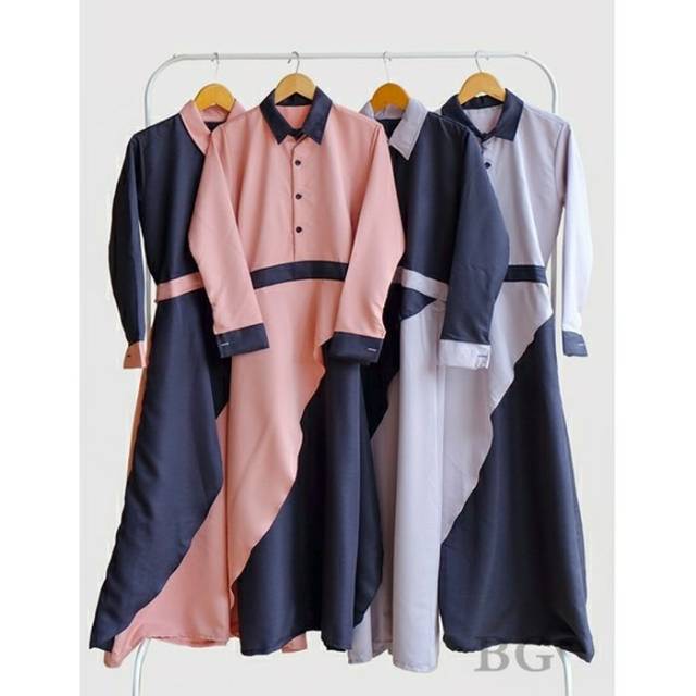 Gaun Dress Adriana- Gamis murah- Baju wanita- Baju Muslim murah