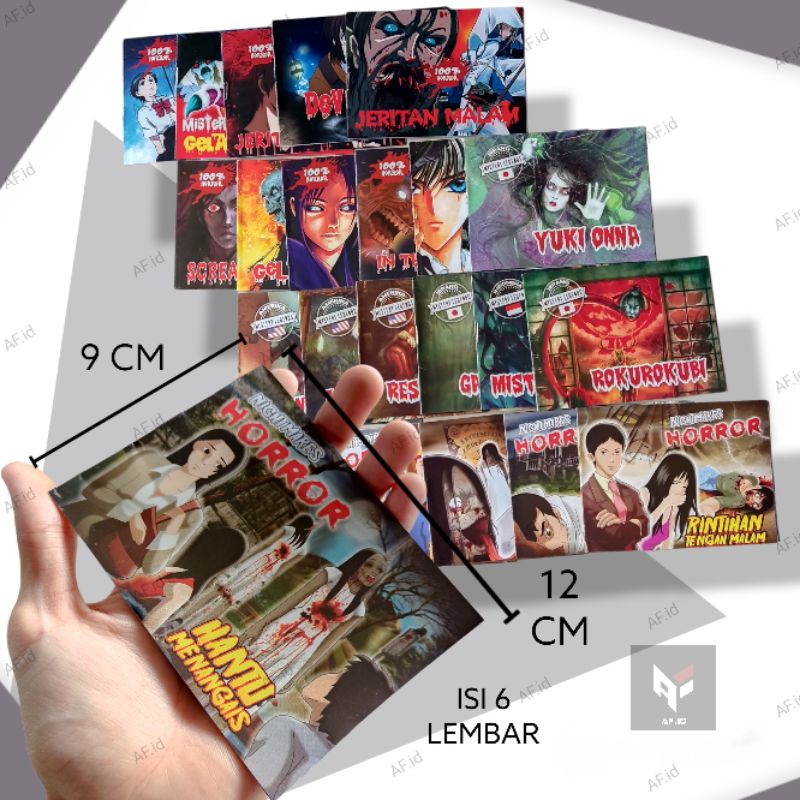 Komik Horror Misteri Sedang 10 Pcs Buku Cerita Horror Mainan Anak Mainan Grosir