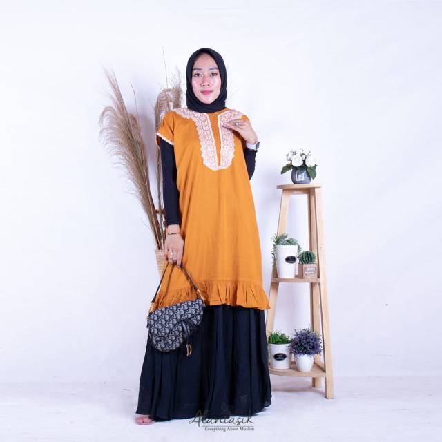 ALANTASIK DASTER RUFFLE ARABIA | DASTER ARAB RESLETING DEPAN BUSUI | RENDA MILO R.13