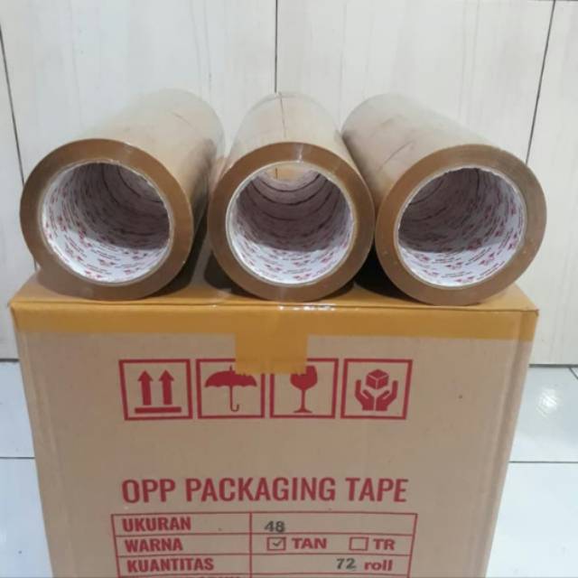 

Promo terbatas! Lakban kualitas daimaru coklat 48 mm x 90 y tebal