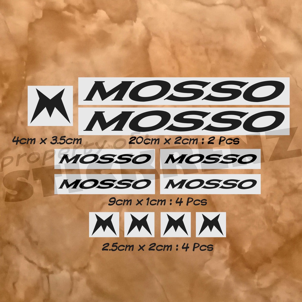 Cutting Sticker Stiker Frame Sepeda Roadbike MTB Mosso 01 Custom
