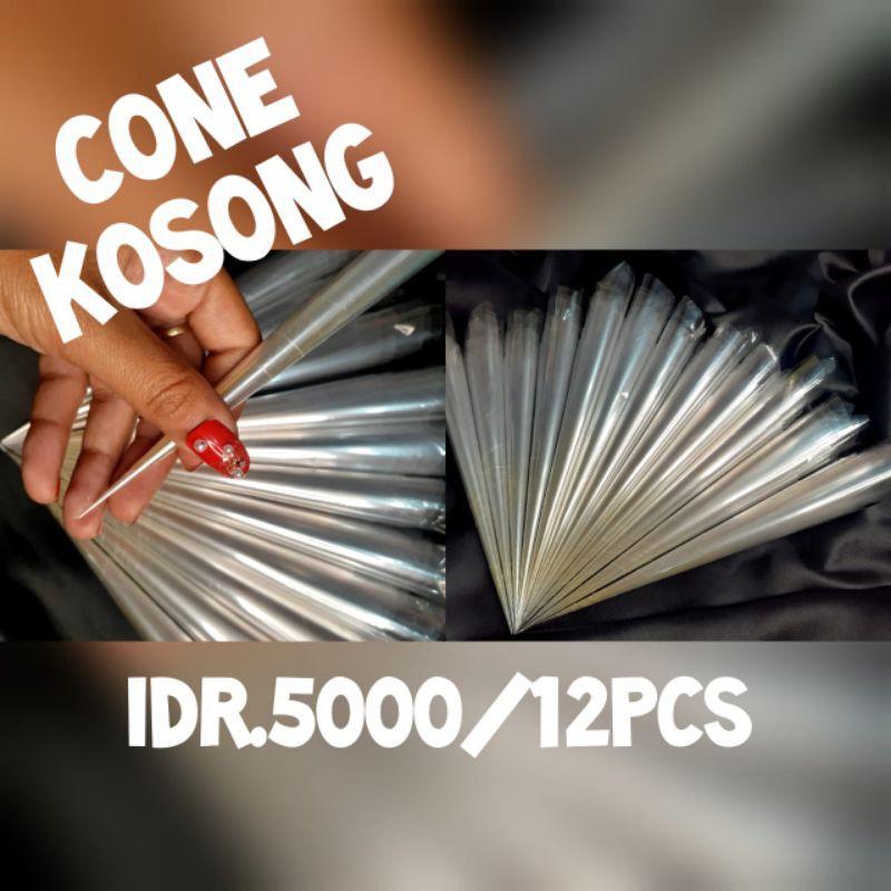

cone kosong bening 1 lusin 12pcs