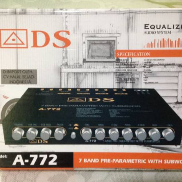 Parametric/ equalizer ads A-772 with subwoofer 7 band