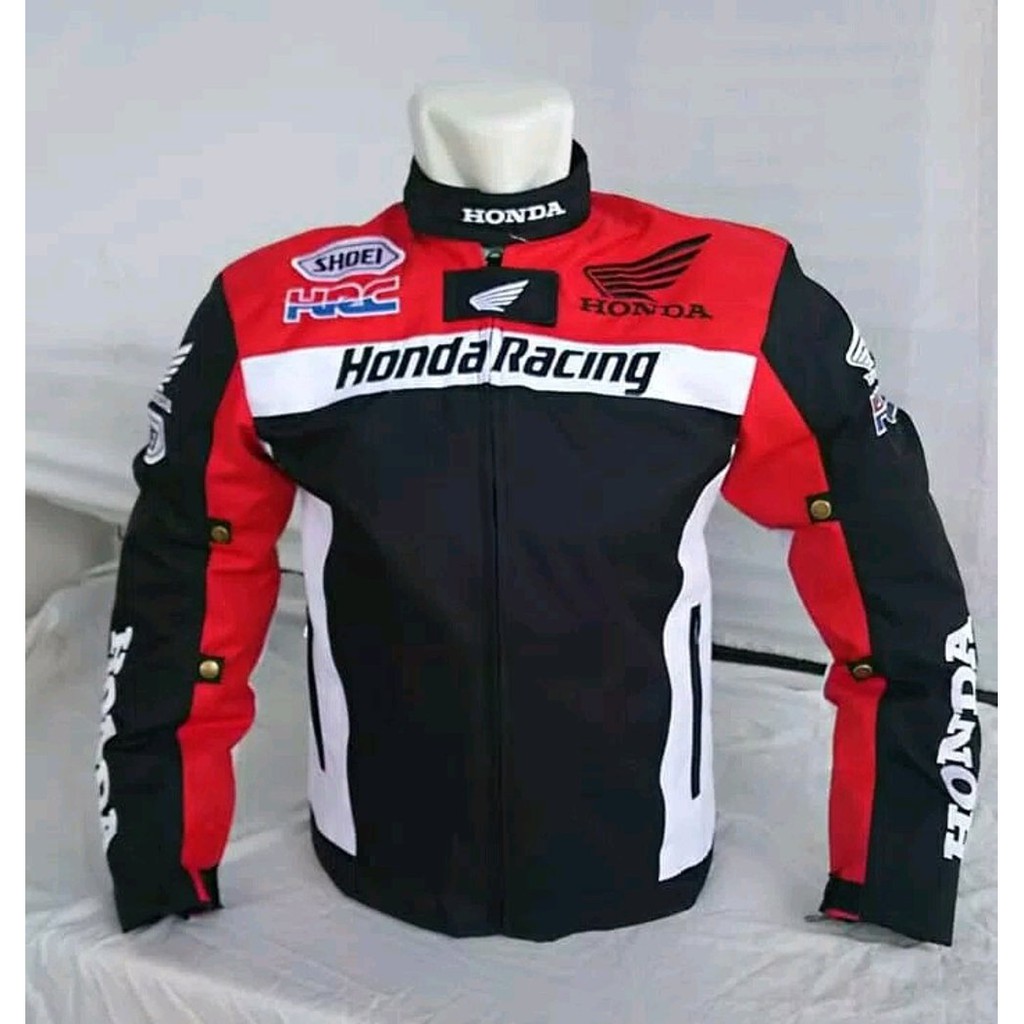 Jaket Pria Honda Racing HRC Jaket Motor Touring Protektor no Hoodie Bagus