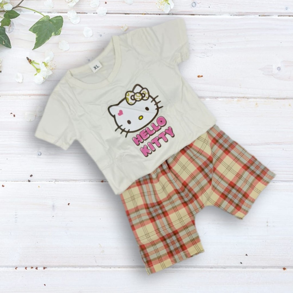 KAOS ANAK BAJU ANAK COWOK CEWEK CASUAL HELLO KITTY UMUR 1 2 3