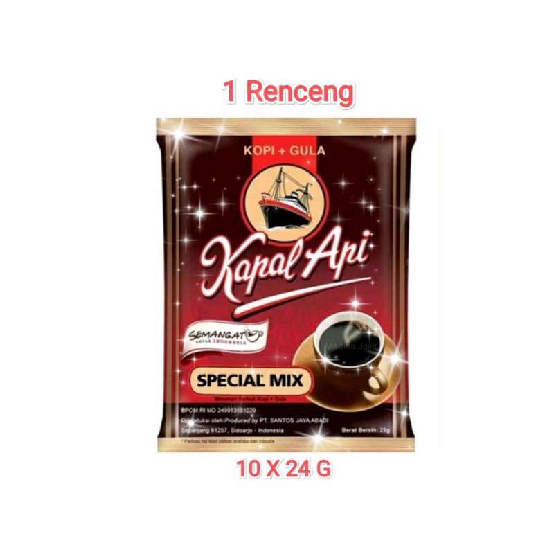 

Kapal Api Special Mix + Gula Per Renceng | Kopi Kapal Api Sachet 10x23g