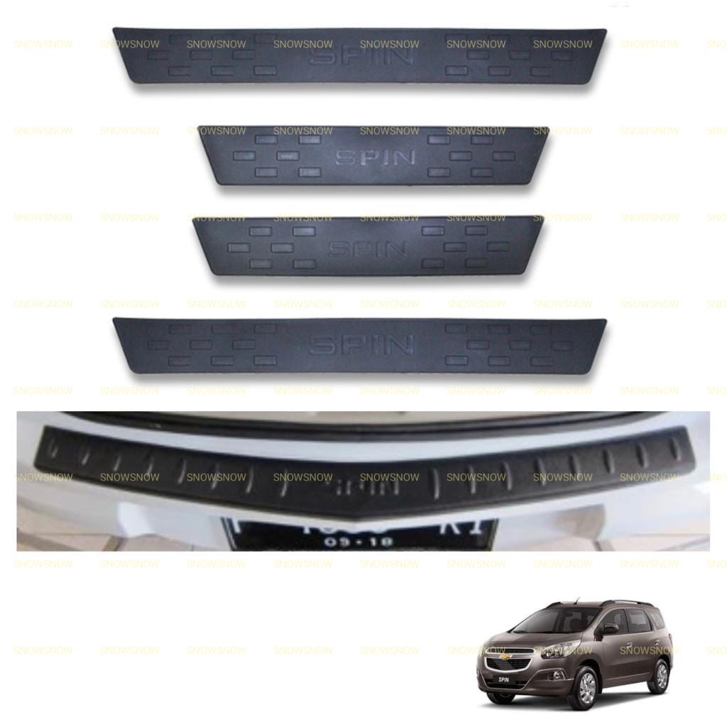 Paket Sillplate Samping Belakang Mobil Chevrolet Spin Hitam Cream