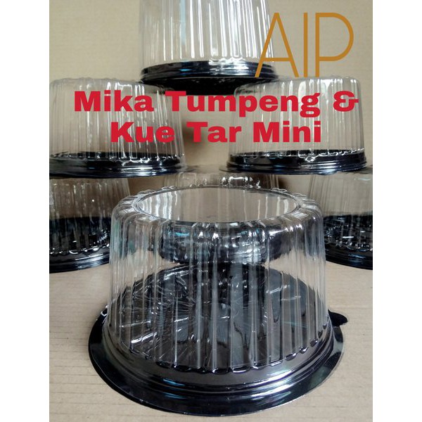 Mika Tumpeng mini Hitam Tray Kue Tar dan Tumpeng mini