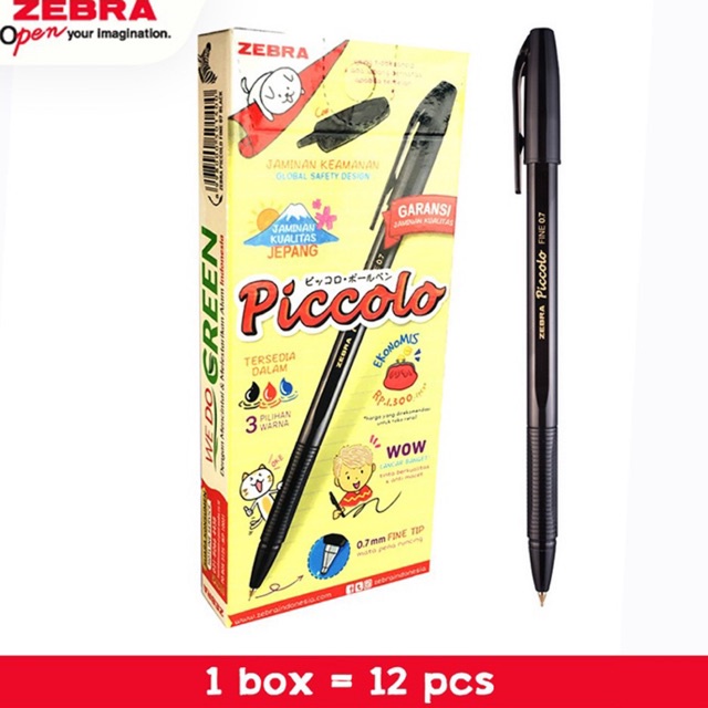 

ZEBRA Piccolo Pulpen Semi Gel Ink Pen 0.7 mm (Pack)
