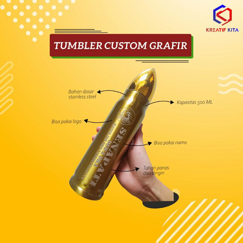 Tumbler Peluru Custom