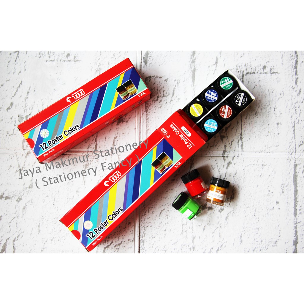 Cat poster (poster color) TITI set 12 warna 10ml