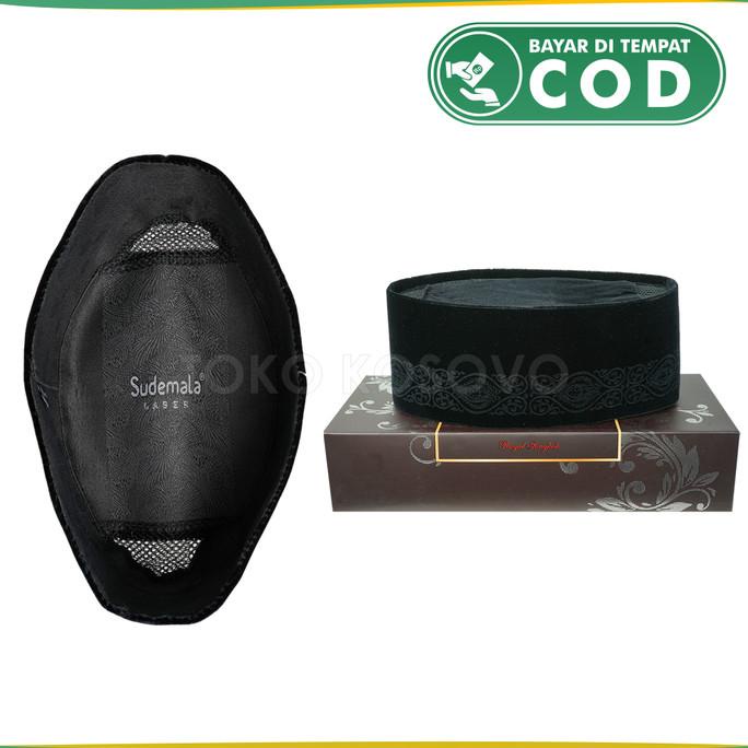 OBRAL Peci Songkok Kopiah Hitam LASER PROFIL SUDEMALA BASIC Tinggi 9