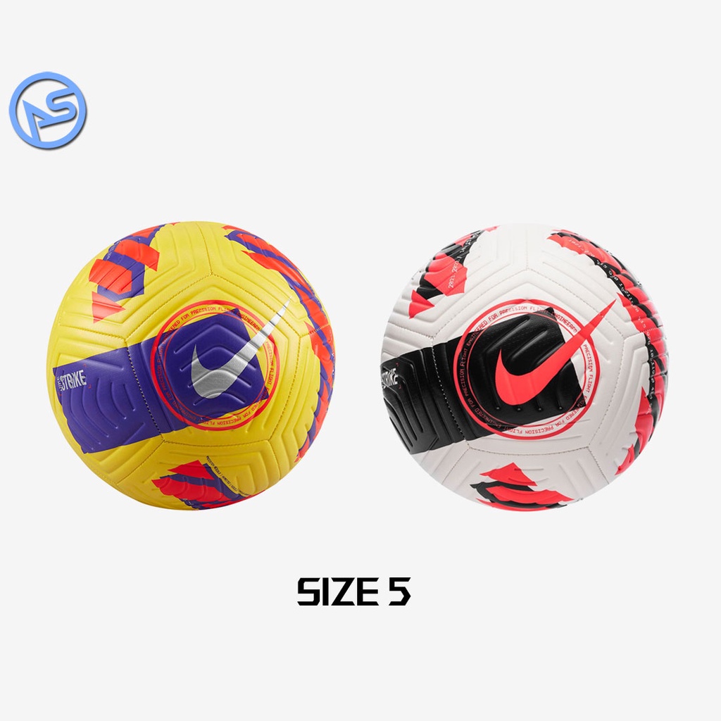 Bola Sepak Size 5 Nike Strike FA21 - White & Yellow Original | Bola Size 5
