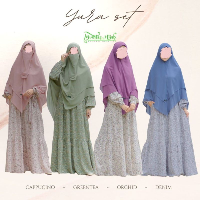 Yura Set Gamis by Mumtaz hijab Crinkle Import