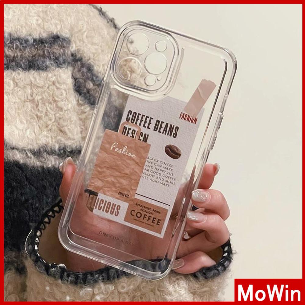 iPhone Case Clear Case Soft Thick TPU Shockproof Super Transparent Protection Camera Plating Button Brown Coffee For iPhone 13 Pro Max iPhone 12 Pro Max iPhone 11 iPhone 7Plus