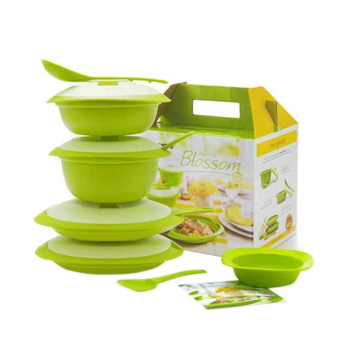 (AFW) Tupperware Blossom Green Collection | Tupperware set Hijau Lunch Set - Hijau
