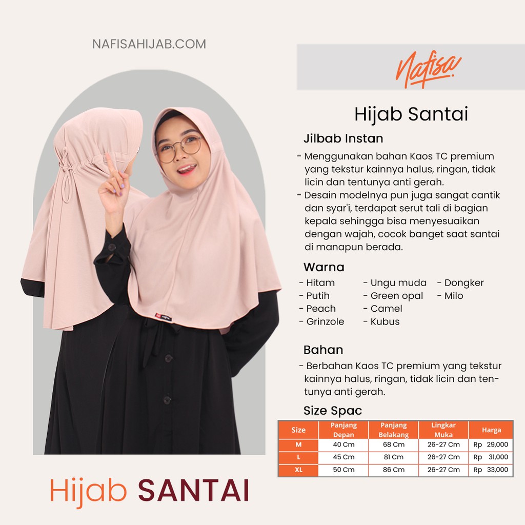 Jilbab Instan Serut Home Statis | Hijab Serut Santai L Pet Kecil Antem Kaos Khimar Kerudung Bergo