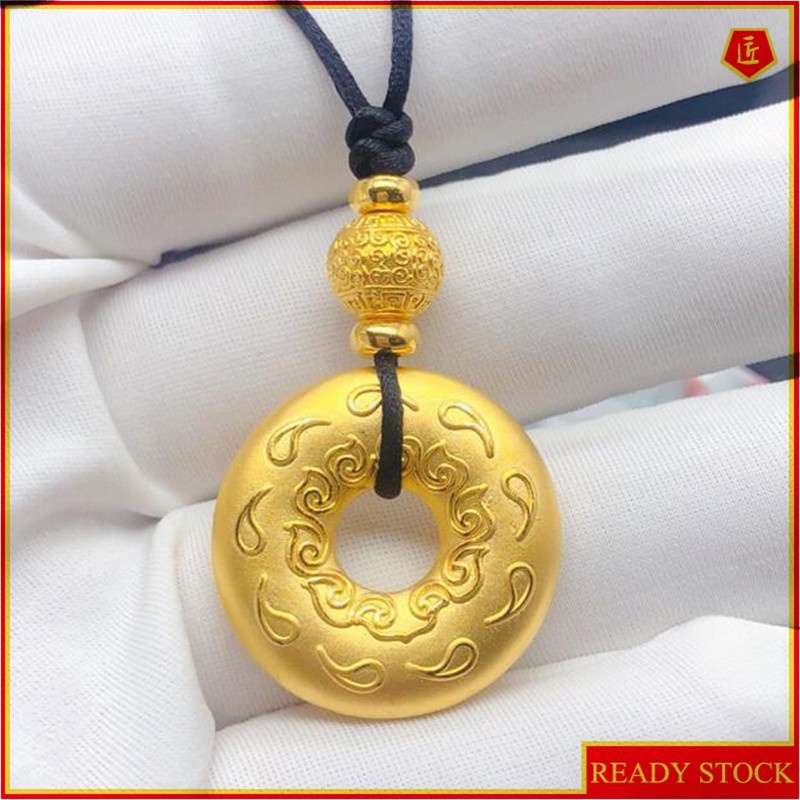 [Ready Stock]Fashion Unique Gold-Plated Ring Necklace Pendant