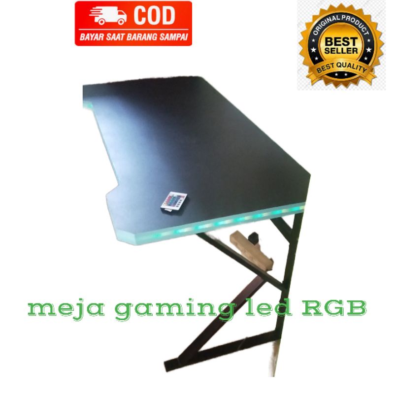 TERMURAH  PROMO  MEJA GAMING LED RGB meja kantor meja kerja meja pc