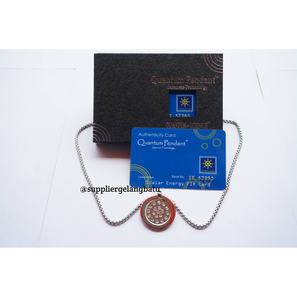 Kalung quantum pendant bulat Permata scalar energy japanese technology