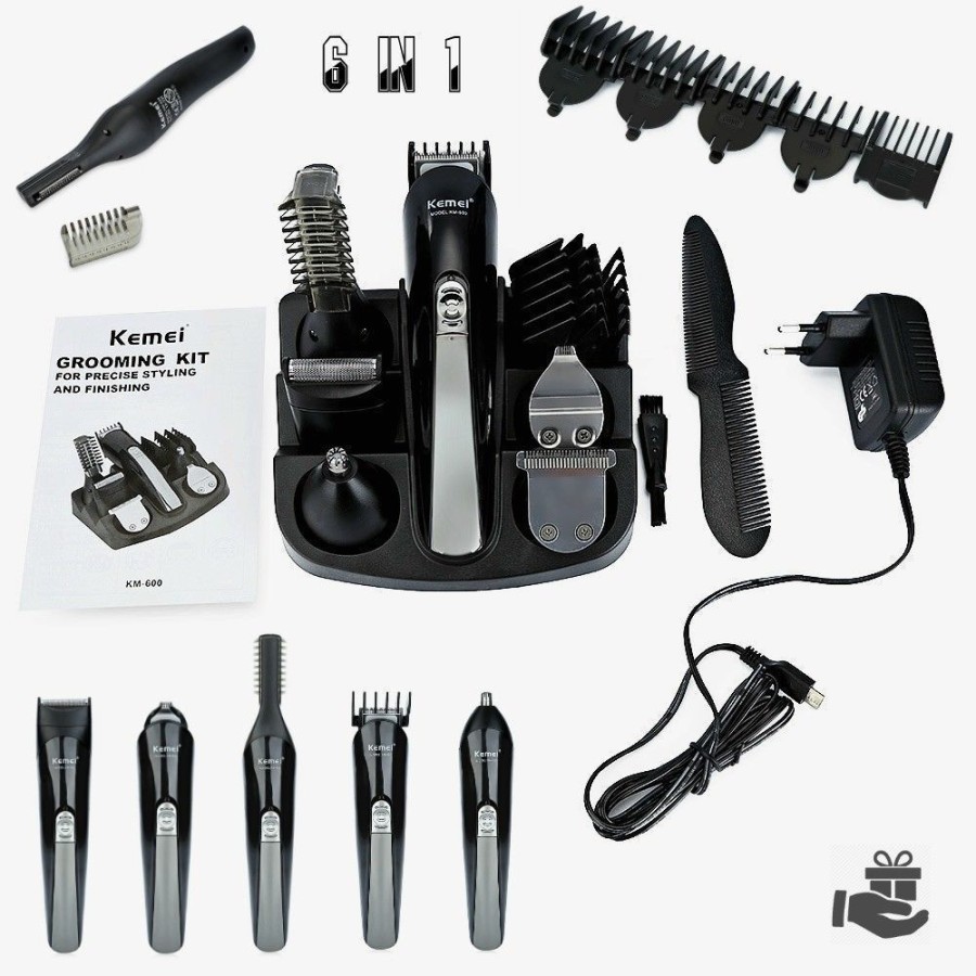 Kemei KM 600 Alat Cukur Rambut 11 in 1 Hair Clipper Trimmer Beard Shaver Razor Professional KM-600