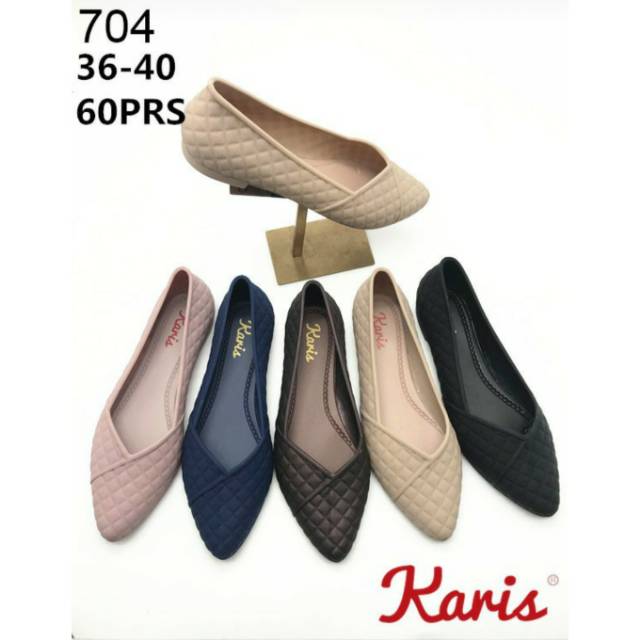 Sepatu Jelly rajut pinel 704 / Flatshoes wanita formal/non formal