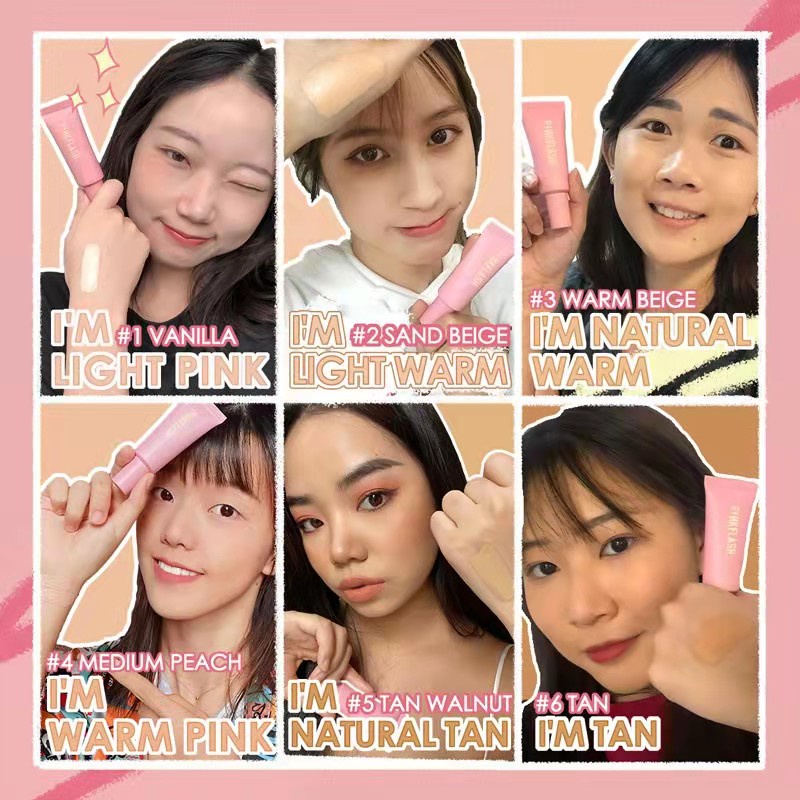 [ORI BPOM] PINKFLASH Lasting Matte Foundation | Pink Flash OhMySelf Lightweight Oil-control | Pinkflash Foundation Matte Full Coverage Tahan Lama Kontrol Minyak BPOM PF-F03