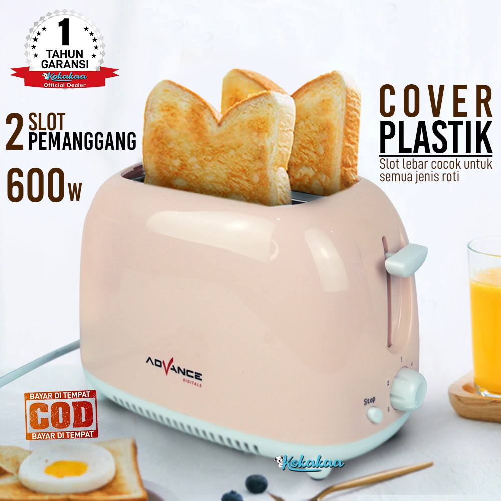 TOASTER ADVANCE T 8866 PEMANGGANG ROTI POP UP ATAS 2 SLOT