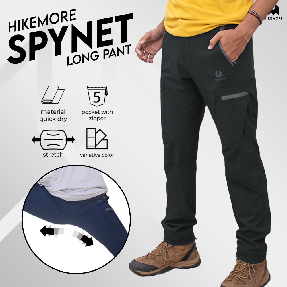 Hikemore Spynet Celana Panjang Gunung Outdoor Cargo Quickdry Dry Fit Stretch Original