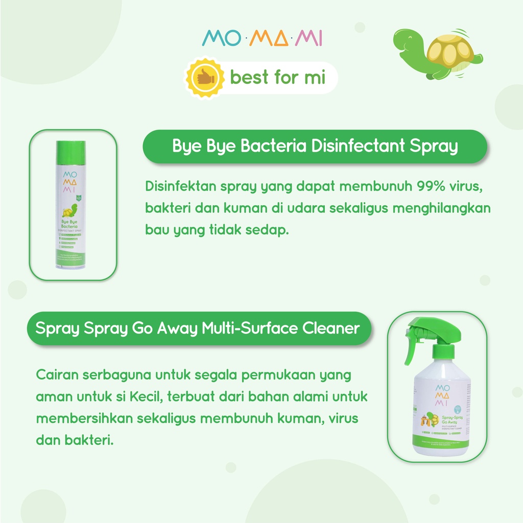 Momami Little One’s Laundry Detergent | Momami Wash Wash Away Dish &amp; Bottle Cleanser | Momami Pure &amp; Fresh Fruit &amp; Veggie Cleanser | Momami Baby Spray-spray Go Away | Momami Baby &amp; Kids Bye Bye Disinfectant Spray