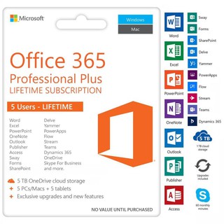 Microsoft Office 365 Profesiona   l Plus 5TB OneDrive