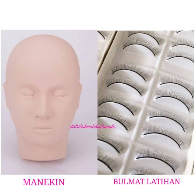 Mannequin / manekin / manequin / kepala latihan untuk belajar eyelash extension