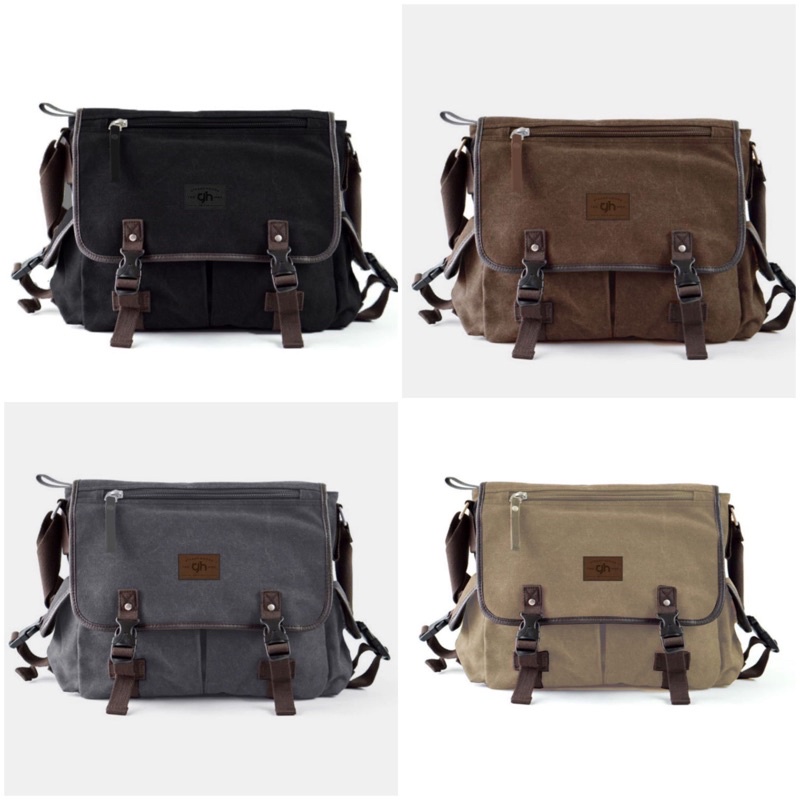 GHbag Tas Selingbag Pria  /Tas Kerja Pria / Tas Cowo Besar Canvas Model Terbaru Kekinian Kuat