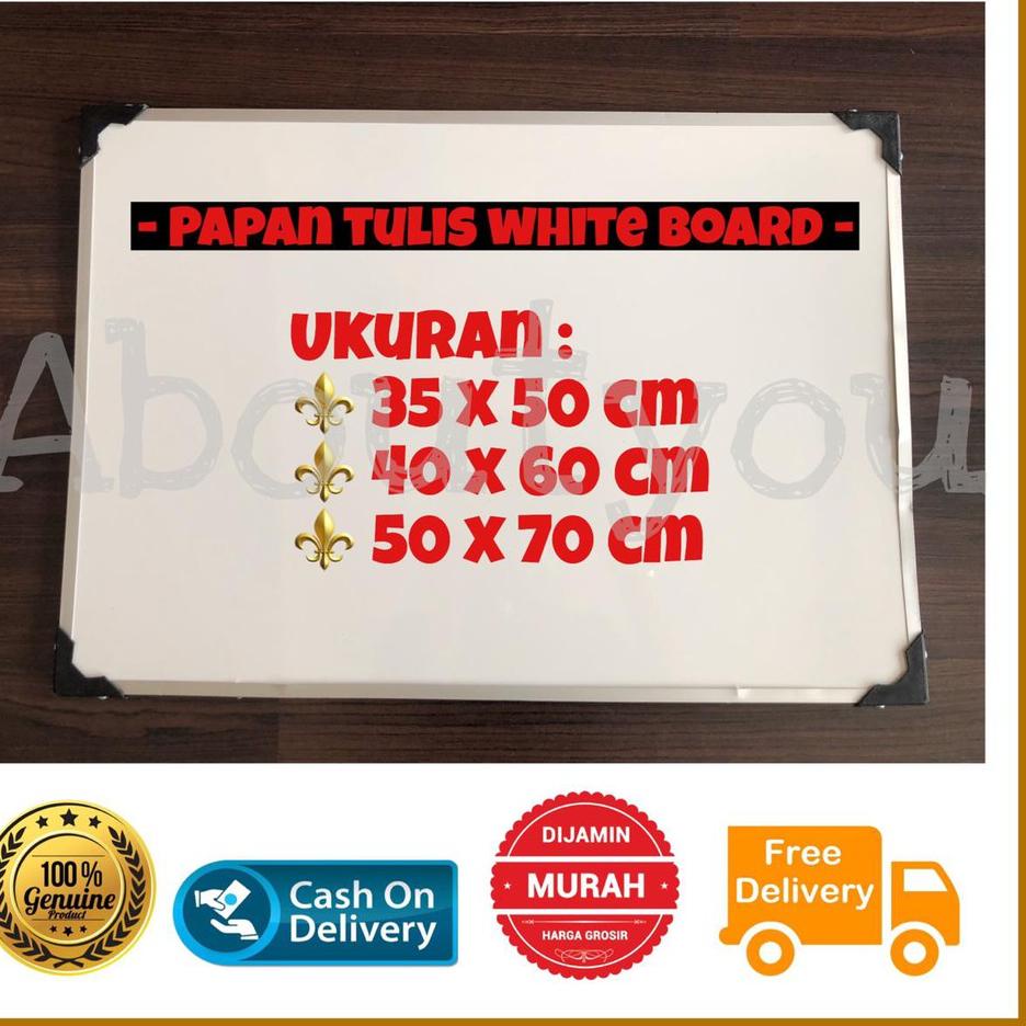 

0I8TMJ Papan tulis White board gantung 35 x 50 cm besar MURAH Harga Termurah ➘ ☂