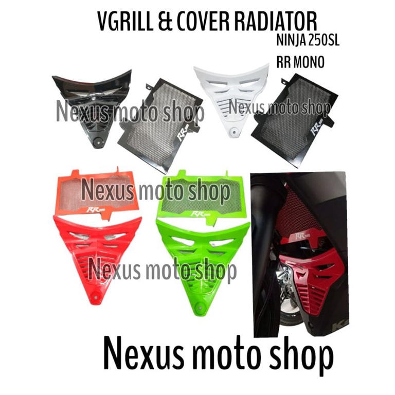cover radiator ninja250sl plus vgrill ninja250sl mono ninja rr mono