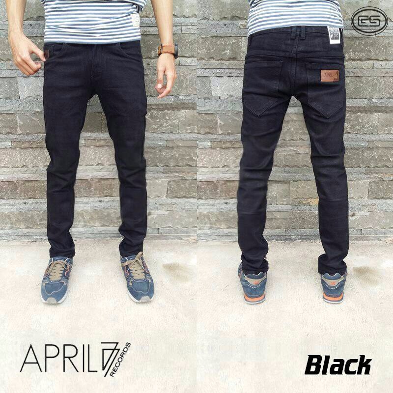 EXCLUSIVE Celana Jeans Skinny Hitam APRIL 77 Celana Jeans Hitam Pensil PALING DICARI